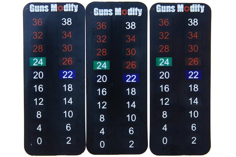 Guns Modify 0-38 degree Temperature Index Sticker for GBB Magazines (3 pcs)