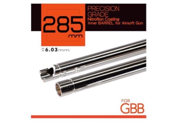 UNICORN AIRSOFT GBB Inner Barrel (6.03mm, 285mm Uzunluk, Nitroflon Kaplamalı Pirinç)
